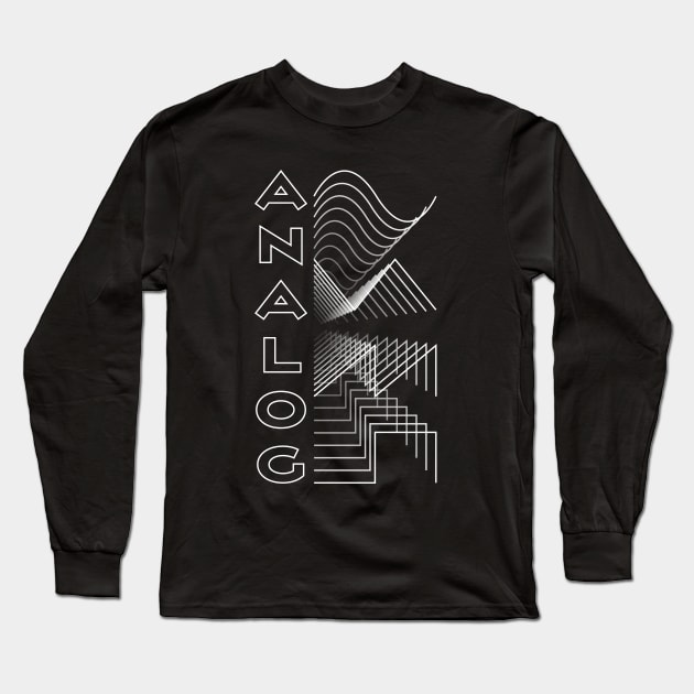 Analog Waveform Audio Digital Design Modular Gift Long Sleeve T-Shirt by star trek fanart and more